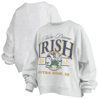Notre Dame Fighting Irish Pressbox Women's Oversized Vinson Melange Janise Sweatshirt - Heather Gray
