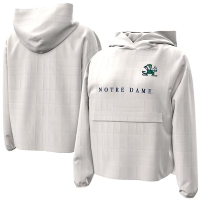 Notre Dame Fighting Irish Under Armour Women's Fleece Quilted Hoodie - Stone