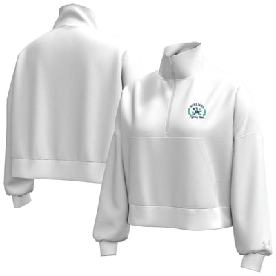 Notre Dame Fighting Irish Under Armour Women's Icon Fleece Half-Zip Jacket - White