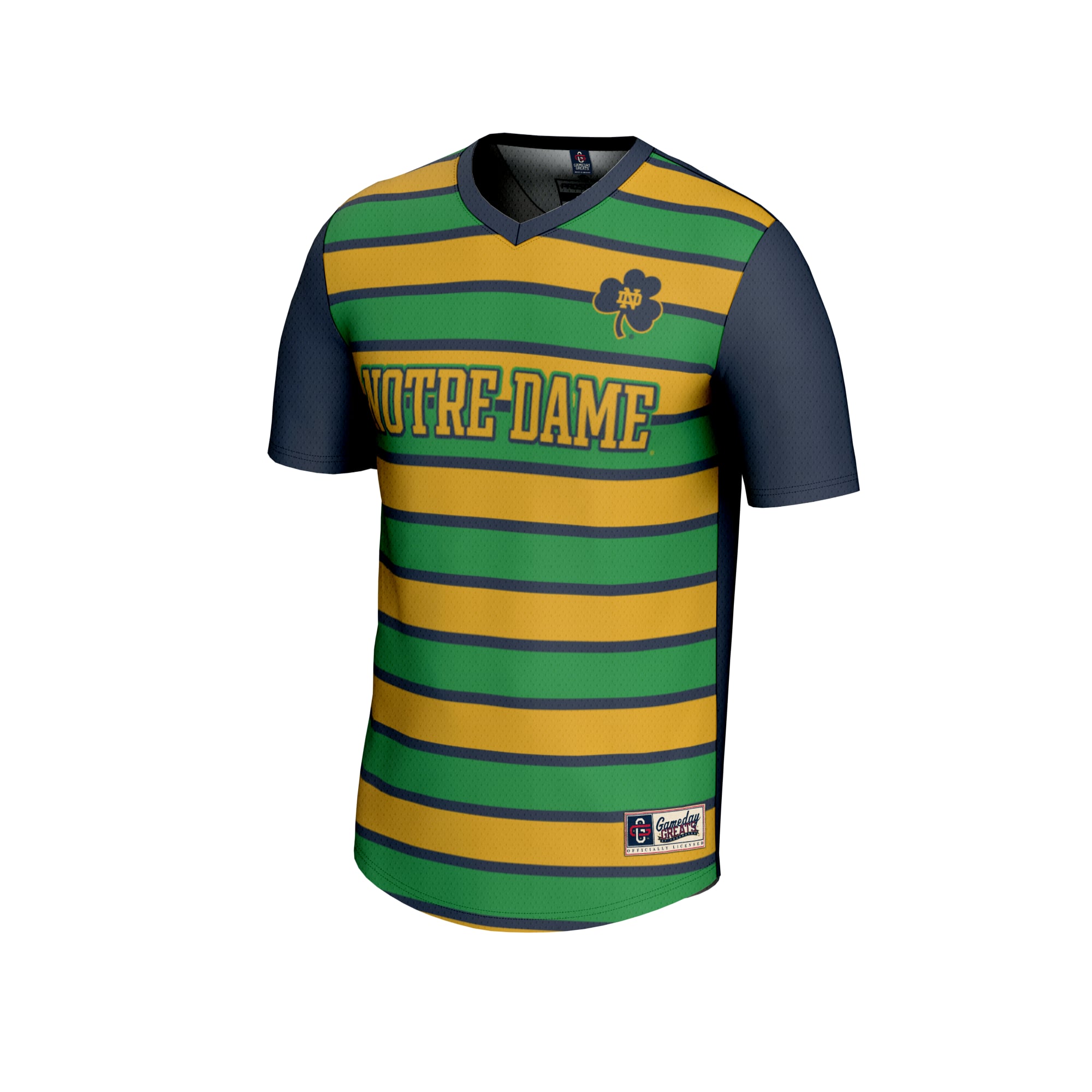Notre Dame Fighting Irish Youth Collegiate Men's Soccer NIL Pick A Player Fashion Jersey Navy/Gold