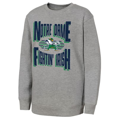 Notre Dame Fighting Irish Outerstuff Youth Jet Stream Sweatshirt - Gray