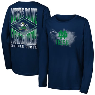 Notre Dame Fighting Irish Outerstuff Youth Full Steam Long Sleeve T-Shirt - Navy