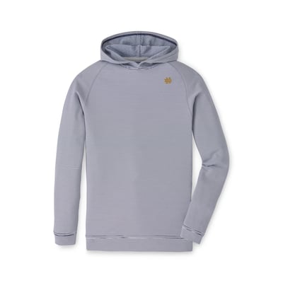  Notre Dame Fighting Irish Peter Millar Youth Pine Sugar Stripe Performance Pullover Hoodie - Navy