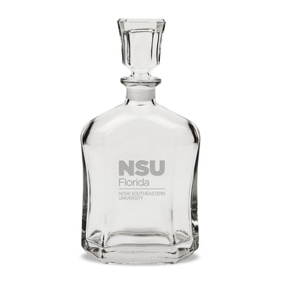 Nova Southeastern Sharks 23.75oz. Crystal Whisky Decanter