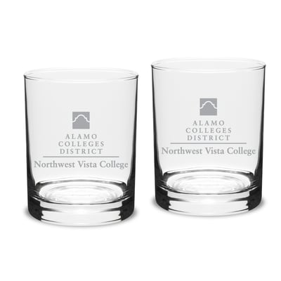 NVC Wildcats 14oz. Classic Double Old Fashion Glass Set