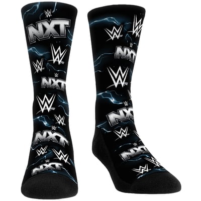  NXT Rock Em Unisex Allover Crew Socks - Black