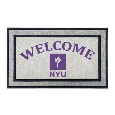 NYU Violets Jardine 18" x 30" Welcome Doormat