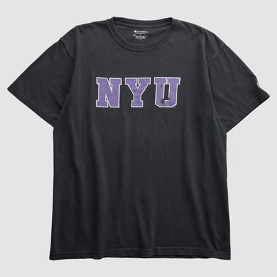 NYU Violets Champion 2010s T-shirt - Black - M by Fanatics Real Vintage