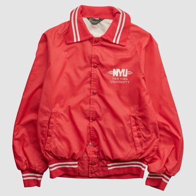NYU Violets Champion 80s Full Snap Jacket - Red - S by Fanatics Real Vintage