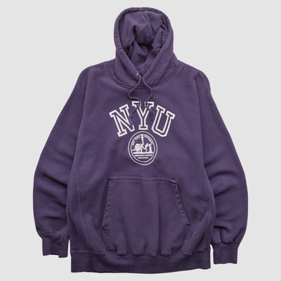 NYU Violets MV Sport 2000s Hooded Pullover Sweatshirt - Purple - L by Fanatics Real Vintage