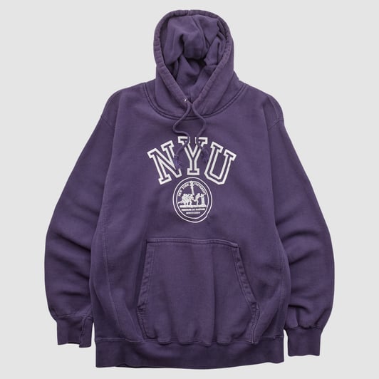 NYU Violets MV Sport 2000s Hooded Pullover Sweatshirt - Purple - L by Fanatics Real Vintage