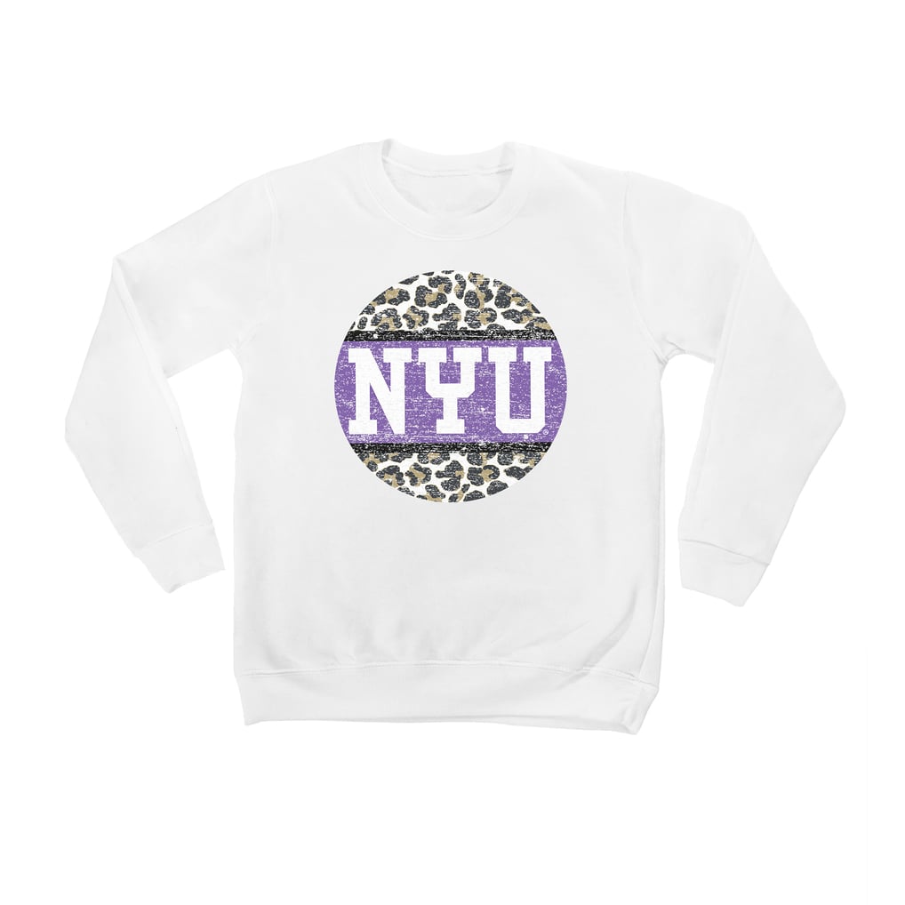 NYU Violets Youth Scoop & Score Pullover Sweatshirt - White
