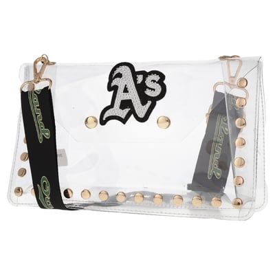  Oakland Athletics FABGATING by Cuce  Crystal Clear Envelope Crossbody Bag