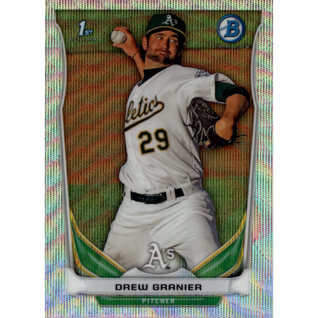 2014 Bowman Chrome Prospects Silver Wave Refractors #BCP79 Drew Granier