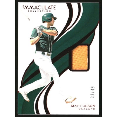 2019 Immaculate Collection Red #117 Matt Olson/49