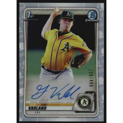 2020 Bowman Chrome Prospect Autographs Refractors #CPAGV Gus Varland