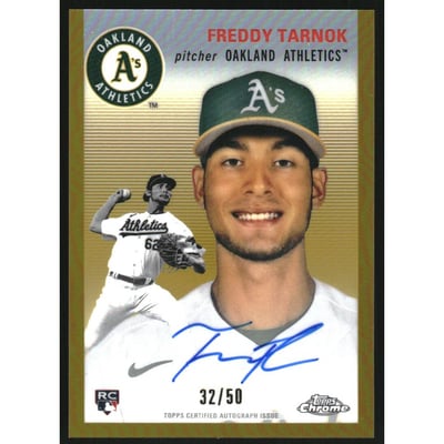 2023 Topps Chrome Platinum Anniversary Autographs Gold Refractors #CPAFTA Freddy Tarnok