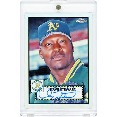 Dave Stewart Oakland Athletics Autographed 2021 Topps Chrome Platinum Anniversary Edition Refractor #PA-DAS #194/199 Card 