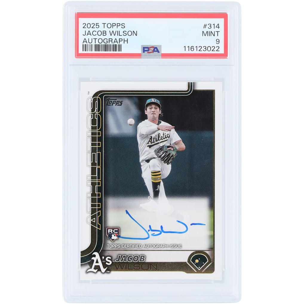 Jacob Wilson Oakland Athletics Autographed 2025 Topps Series One #314 ...