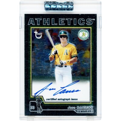 Jose Canseco Oakland Athletics Autographed 2004 Topps Chrome #TA-JCA Card 