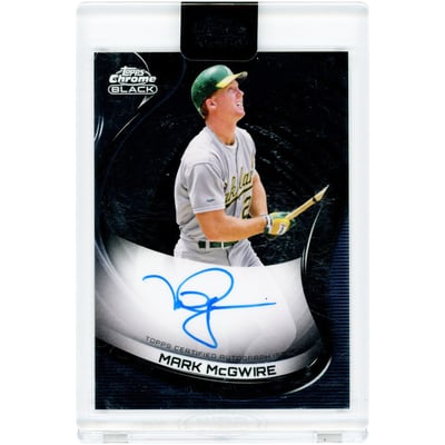 Mark McGwire Oakland Athletics Autographed 2022 Topps Chrome Black #CBA-MM Card 