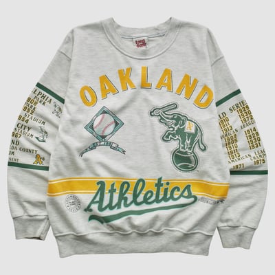 Oakland Athletics Long Gone 90s Pullover Sweatshirt - White - S by Fanatics Real Vintage