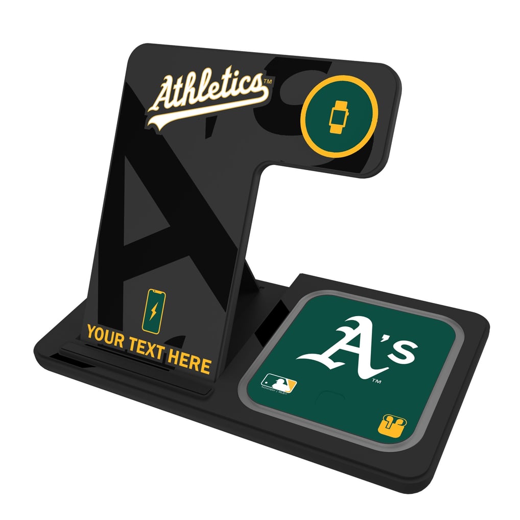 Oakland Athletics Personalized 3-in-1 Charging Station
