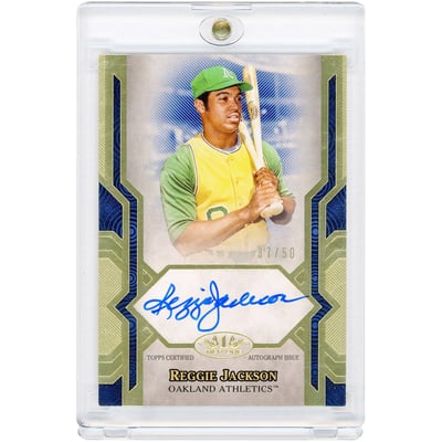 Reggie Jackson Oakland Athletics Autographed 2021 Topps Tier One Next Level #NLA-RJA #37/50 Card