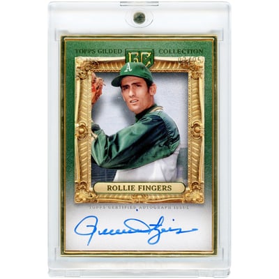 Rollie Fingers Oakland Athletics Autographed 2024 Topps Gilded Collection Gold Frame Hall Of Famers #HAFA-RF #7/25 Card