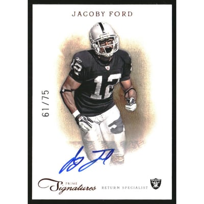 2011 Prime Signatures Autographs Bronze #78 Jacoby Ford/75