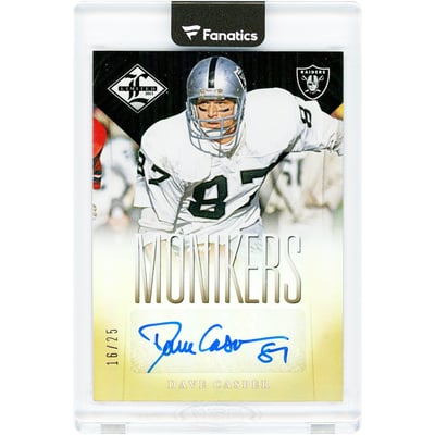 Dave Casper Oakland Raiders Autographed 2013 Panini Limited Monikers Gold #113 #16/25 Card 