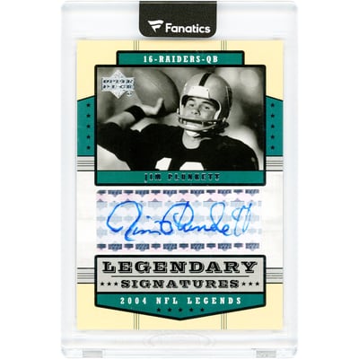 Jim Plunkett Oakland Raiders Autographed 2004 Upper Deck NFL Legends Legendary Signatures #LS-JP Card 