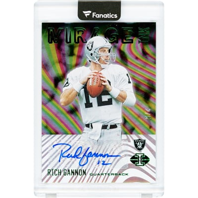 Rich Gannon Oakland Raiders Autographed 2021 Panini Illusions Green Mirage Ink #MI-RG #2/5 Card 
