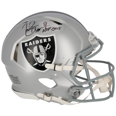 Tim Brown Oakland Raiders Autographed Fanatics Authentic Riddell Speed Authentic Helmet with "HOF 2015" Inscription