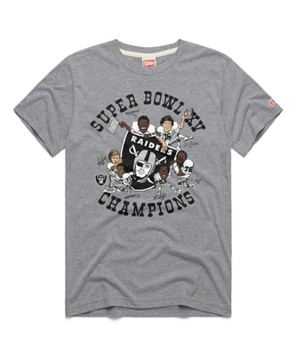  Oakland Raiders Homage Super Bowl T-Shirt - Gray