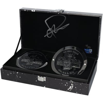 Oba Femi WWE Autographed WrestleMania 42 Side Plate Set In Gift Box - Limited Edition #1/10