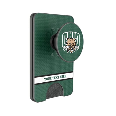Ohio Bobcats Keyscaper Personalized Endzone Solid PopSockets Magnetic Wallet