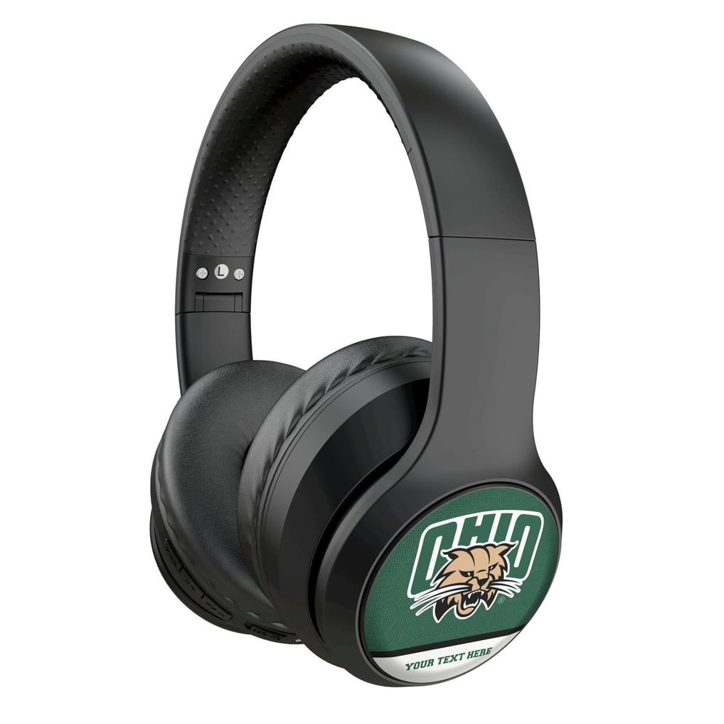 Ohio Bobcats Keyscaper Personalized Endzone Solid Wireless Bluetooth Headphones With Case