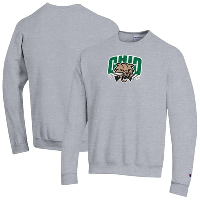 Ohio Bobcats Champion Arch Powerblend Sweatshirt - Heather Gray