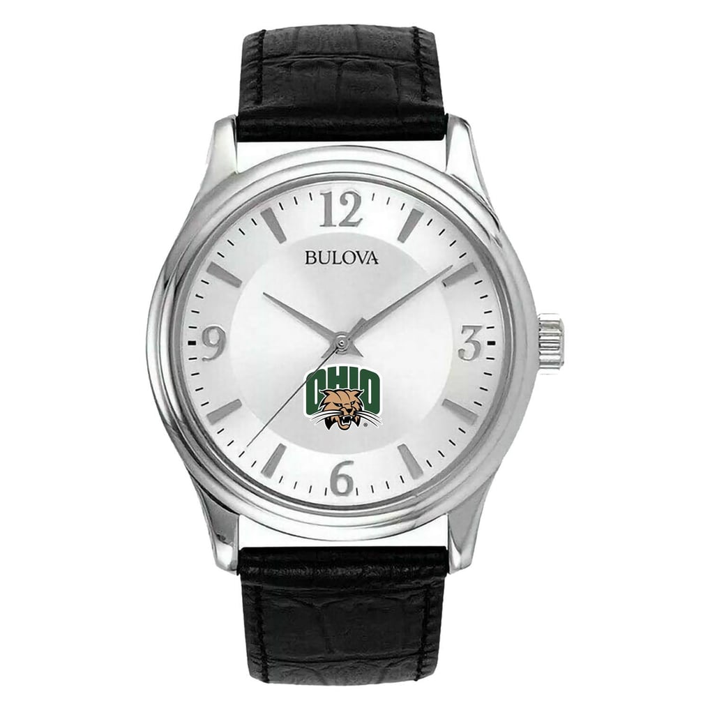 Ohio Bobcats Leather Watch - Silver