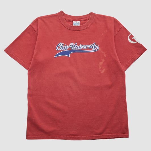Ohio Bobcats Gildan 2000s T-shirt - Red - Yth XL by Fanatics Real Vintage