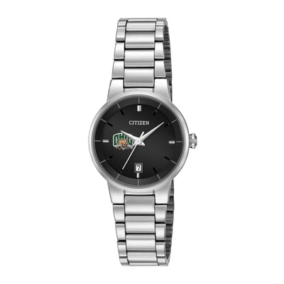 Ohio Bobcats Citizen Watch Women's Black Dial Stainless Steel Watch - Silver