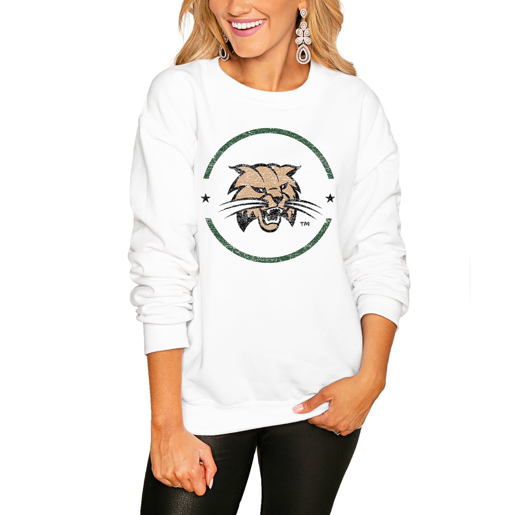 Ohio Bobcats Gameday Couture Women's End Zone Oversized Sweatshirt - White