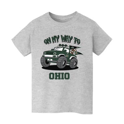 Ohio Bobcats Vive La Fete Youth On My Way T-Shirt - Gray