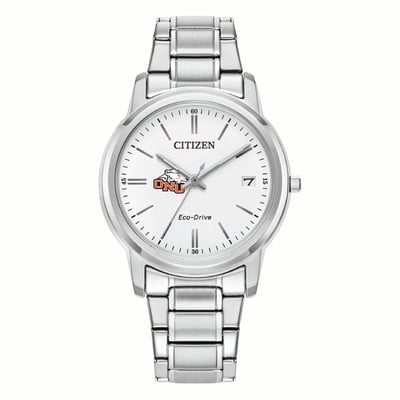 Ohio Northern Polar Bears Citizen Watch Women's Eco-Drive White Dial Stainless Steel Watch - Silver