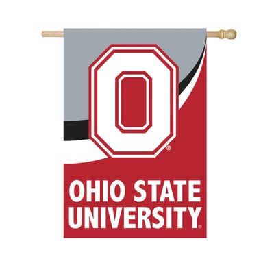  Ohio State Buckeyes 29" x 43" Color Wave Double-Sided Burlap House Flag
