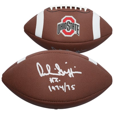 Archie Griffin Ohio State Buckeyes Autographed Fanatics Authentic Nike Replica Football with "HT 74-75" Inscription