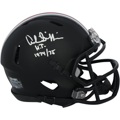 Archie Griffin Ohio State Buckeyes Autographed Fanatics Authentic Riddell Satin Black Speed Mini Helmet with "HT 74-75" Inscription