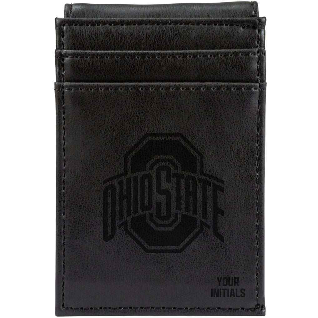 Ohio State Buckeyes Personalized Front Pocket Wallet - Black