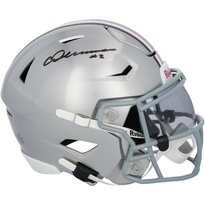 Chris Olave Ohio State Buckeyes Autographed Fanatics Authentic Riddell Mid-Size Speed Flex Helmet